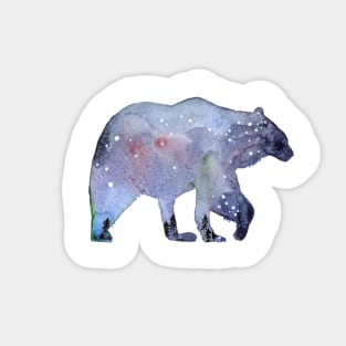 Bear Watercolor Illustration Sticker